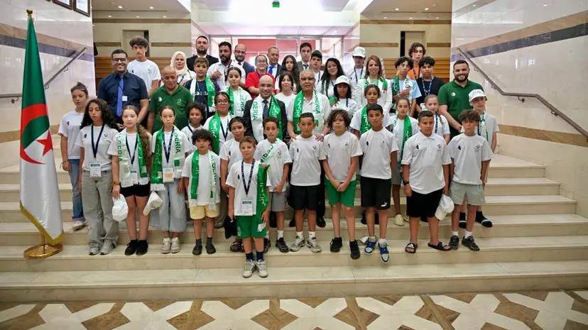 Mr. Chaib receives a group of children from the Algerian National Community Abroad participating in the second session of the 2026 Summer Camps